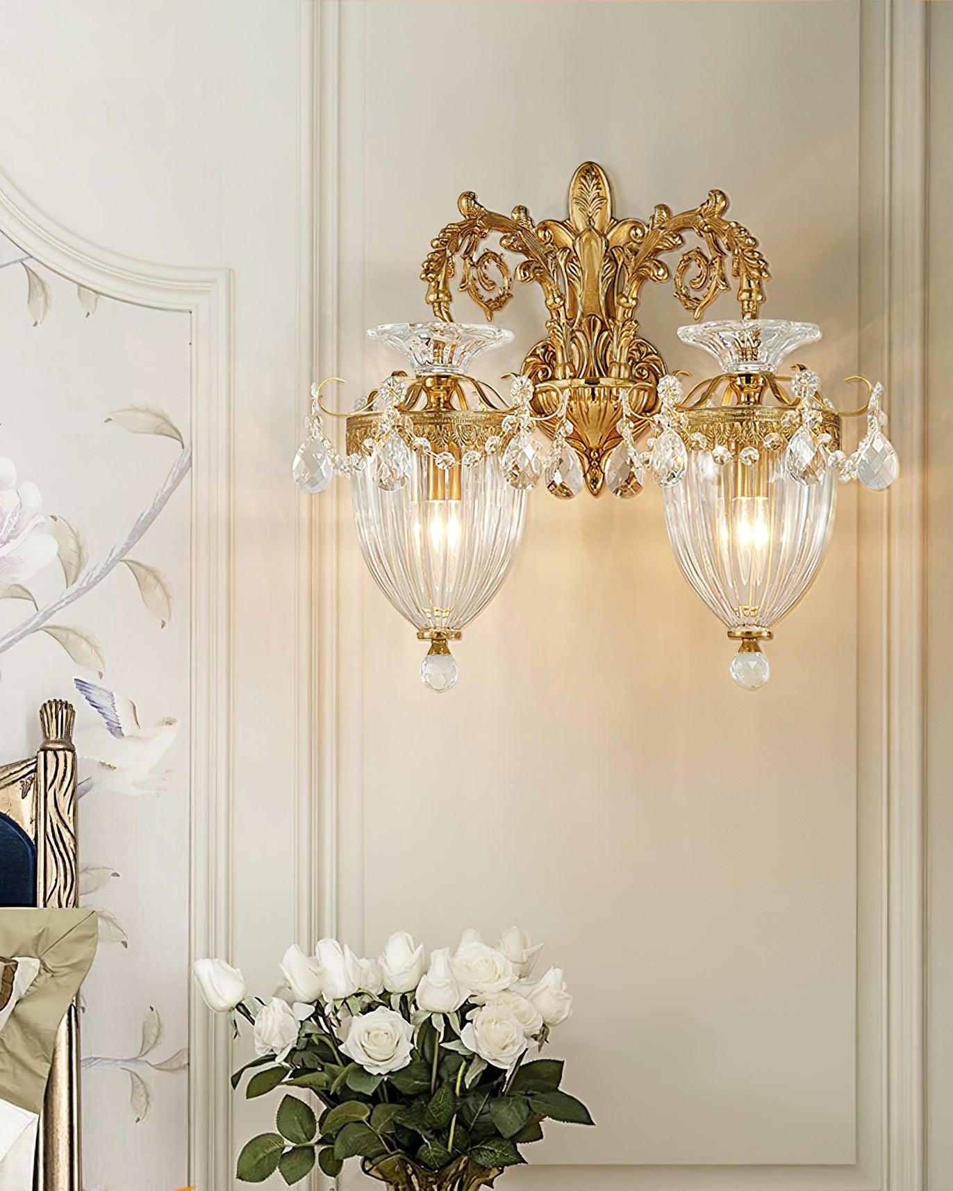 Elosia Gold Double Wall Lamp - Lamp Copper