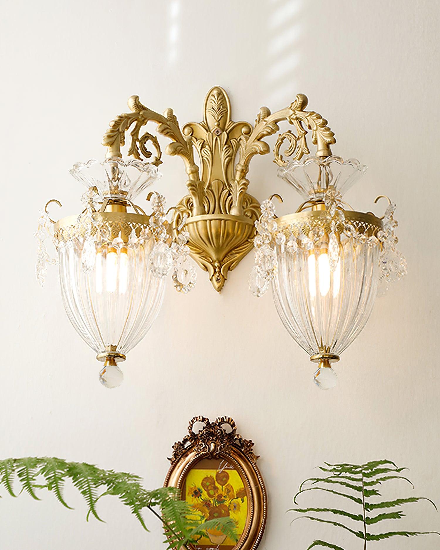 Elosia Gold Double Wall Lamp - Lamp Copper