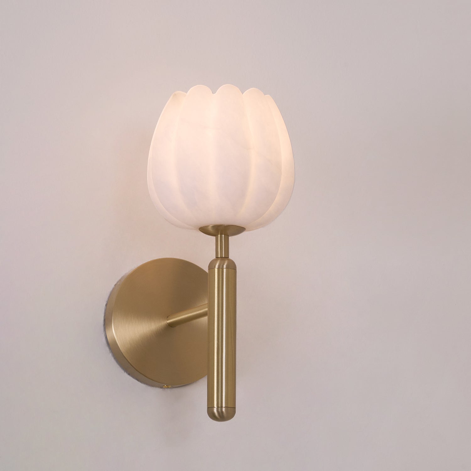Ralin Alabaster Flowers Wall Lamp - Lamp Copper