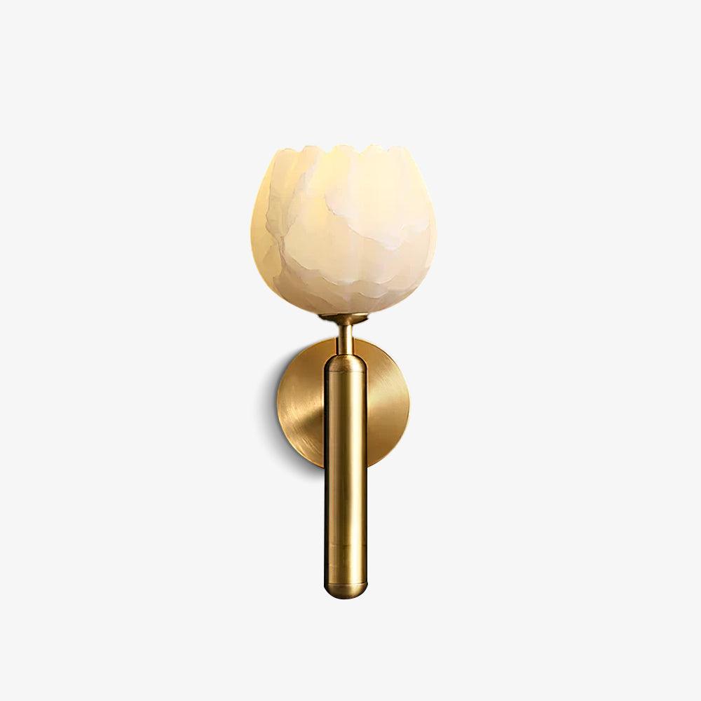 Ralin Alabaster Flowers Wall Lamp - Lamp Copper