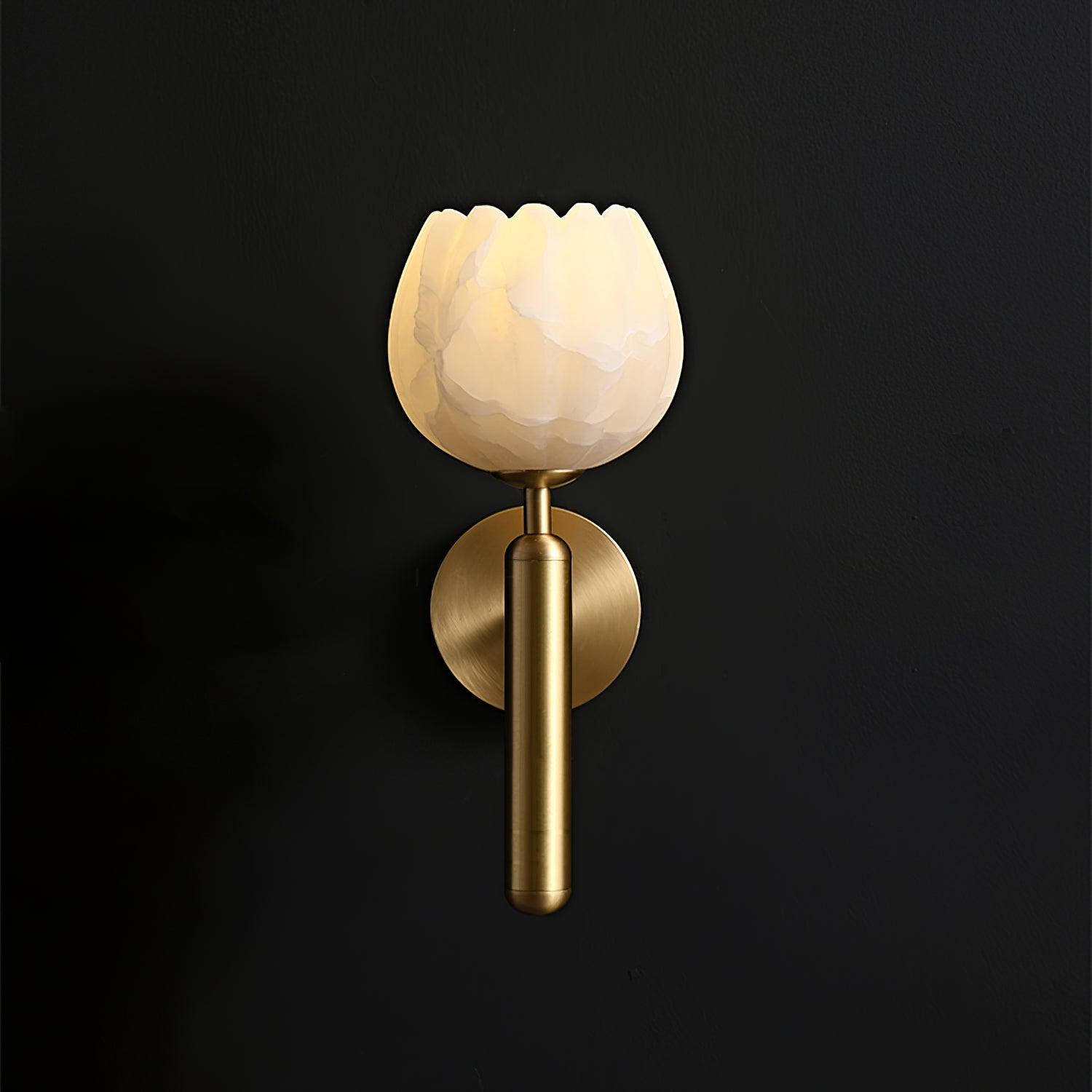 Ralin Alabaster Flowers Wall Lamp - Lamp Copper