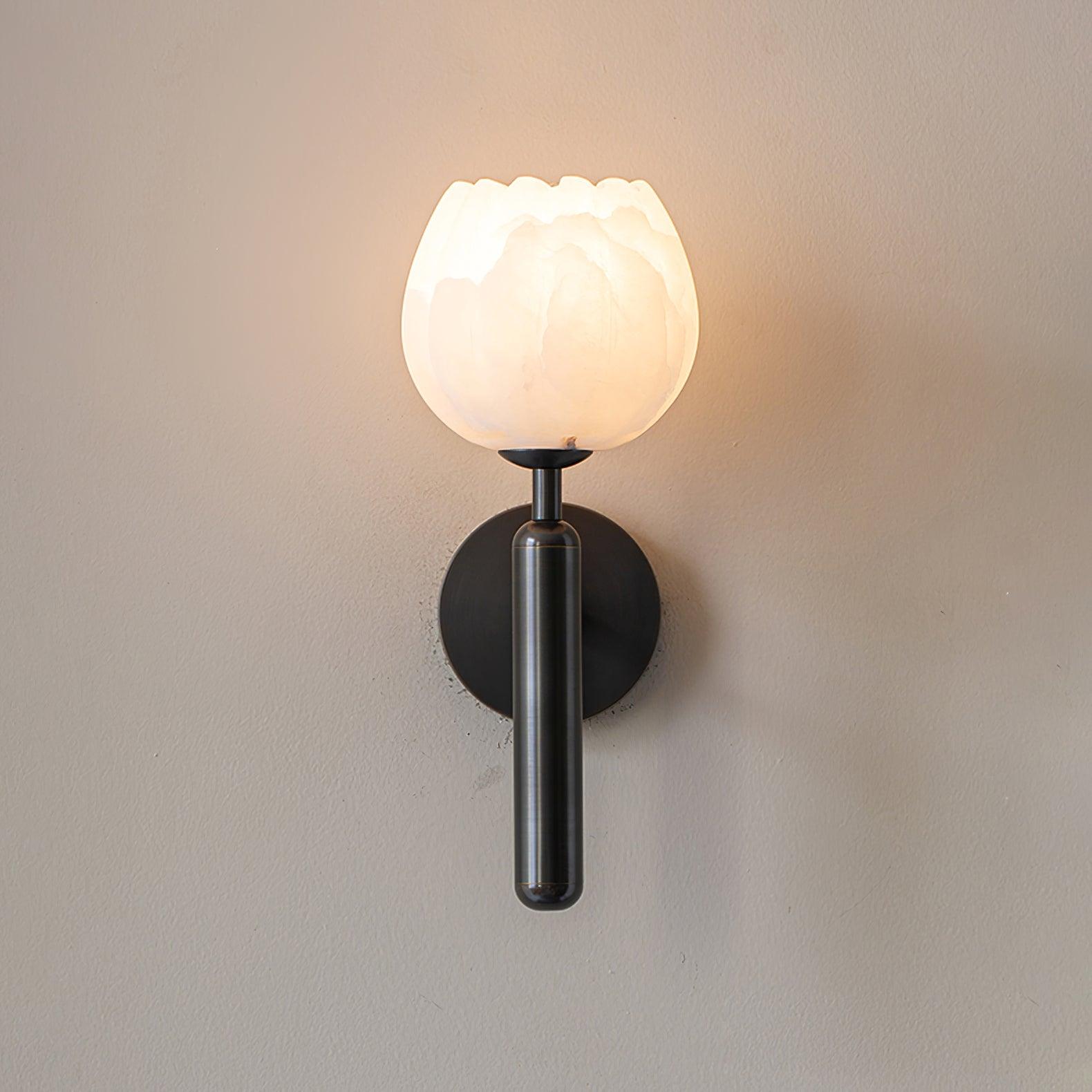 Ralin Alabaster Flowers Wall Lamp - Lamp Copper