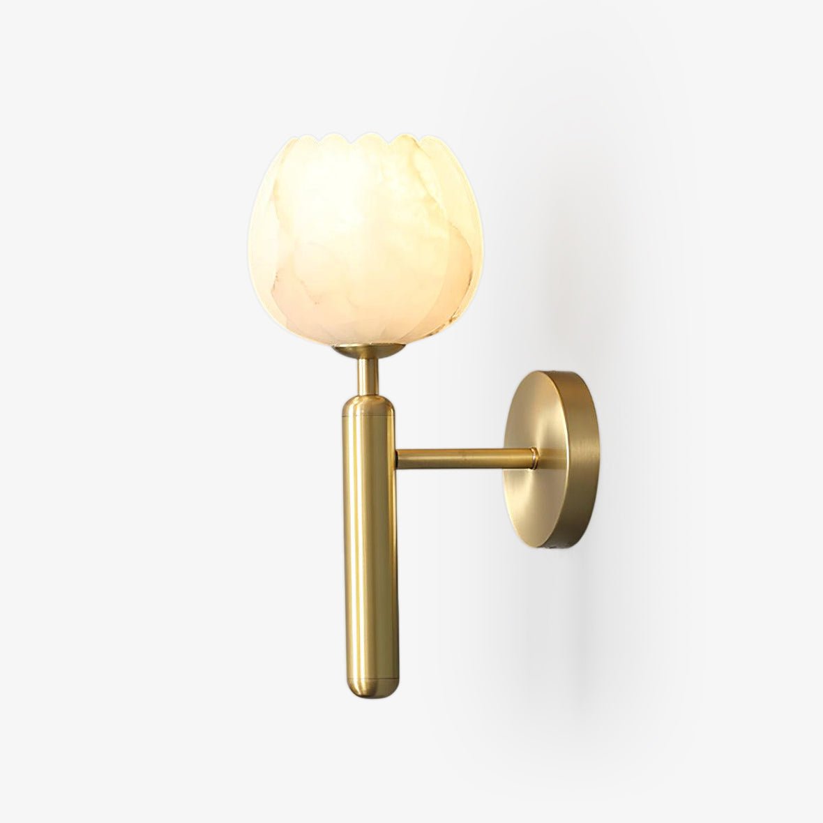 Ralin Alabaster Flowers Wall Lamp - Lamp Copper