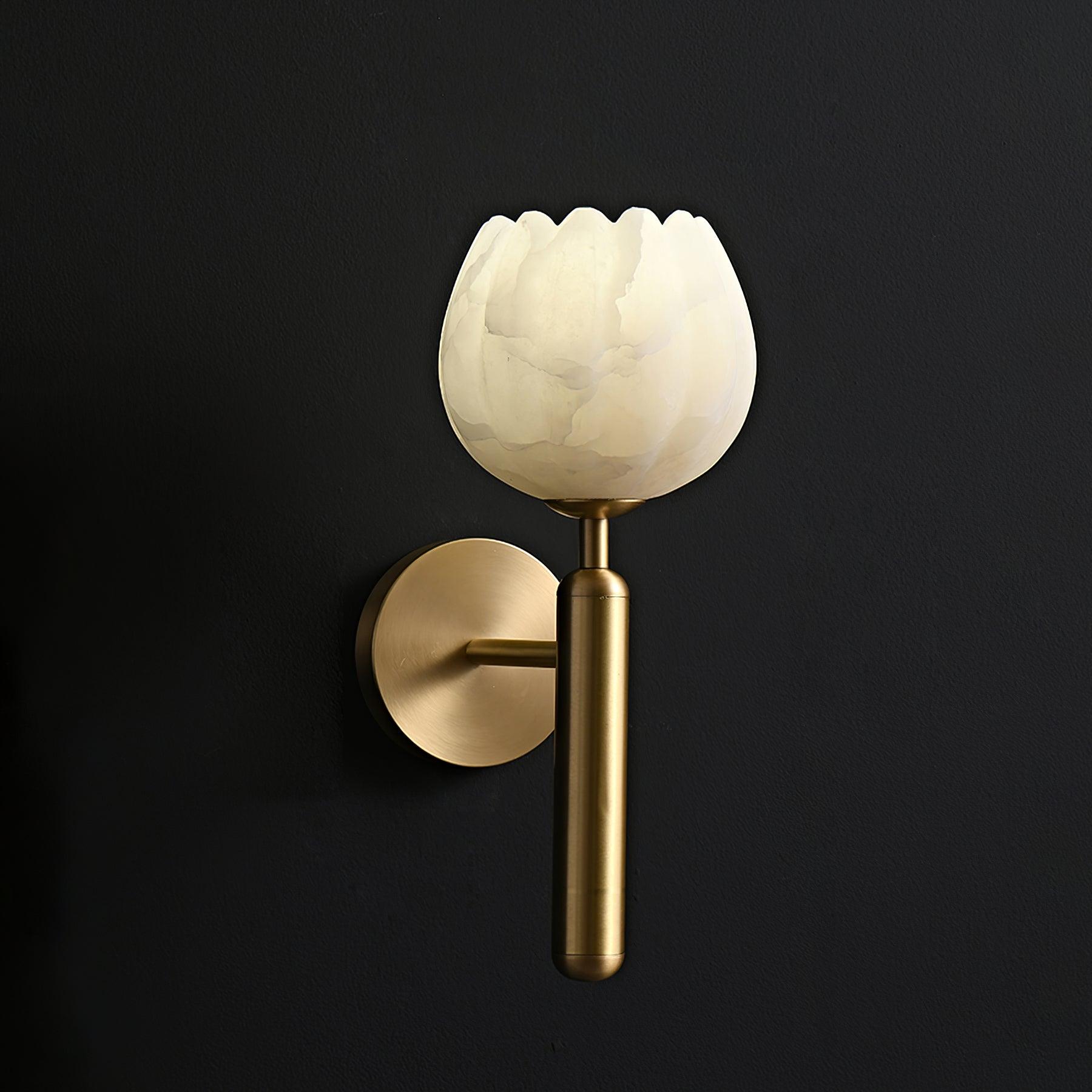 Ralin Alabaster Flowers Wall Lamp - Lamp Copper