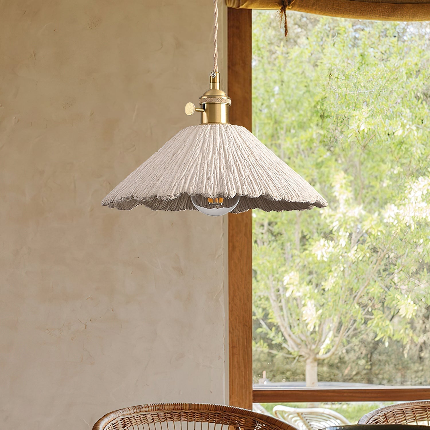 Kirae Textured Pendant Lights Cement - Lamp Copper