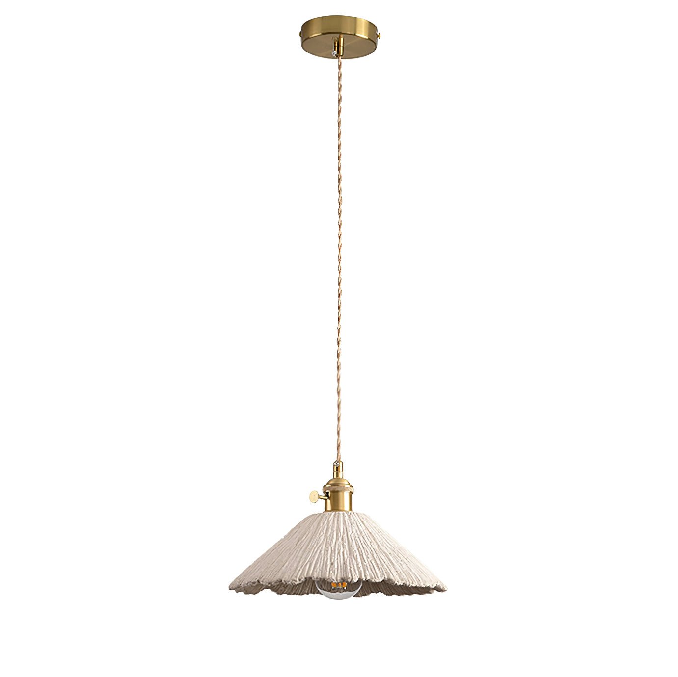 Kirae Textured Pendant Lights Cement - Lamp Copper