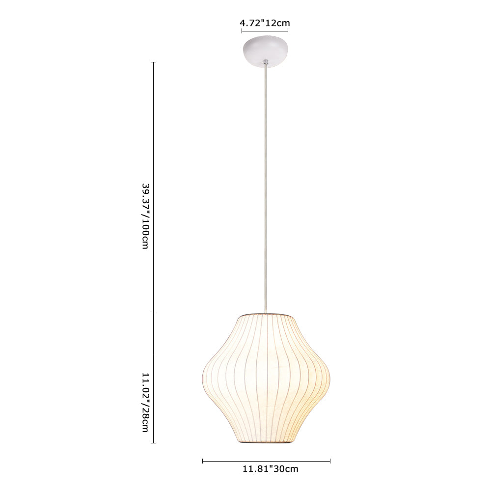 Mjolnir Single Modern Fabric Pendant Light - Lamp Copper
