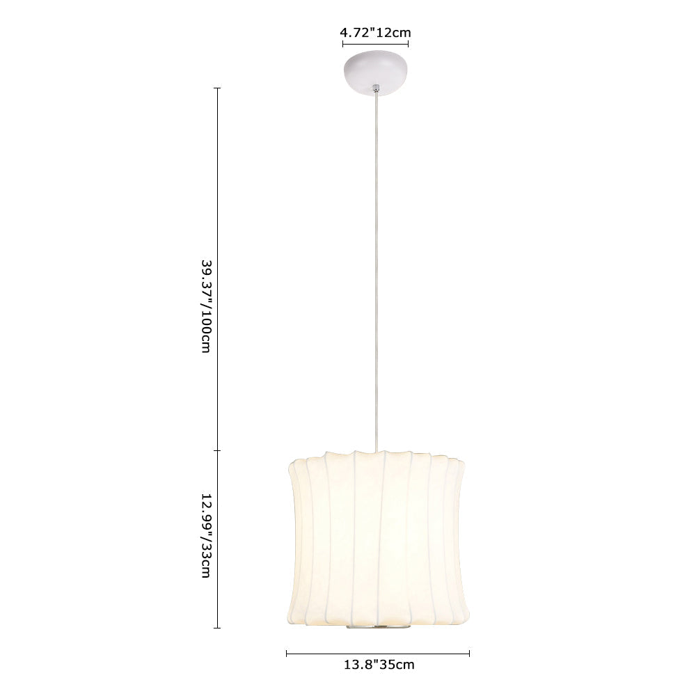Mjolnir Single Modern Fabric Pendant Light - Lamp Copper