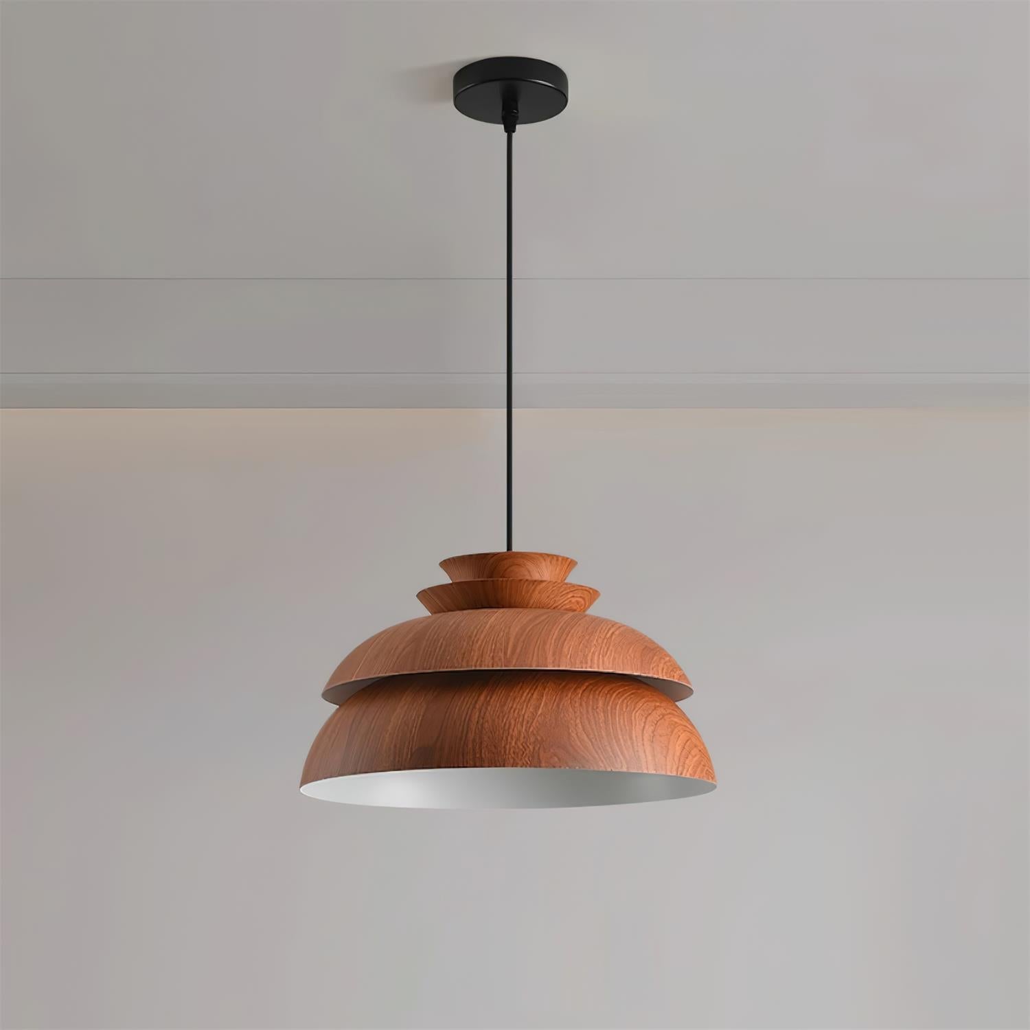 Pendant Lamp Aluminum Layered Dome Modern Minimalist - Lamp Copper