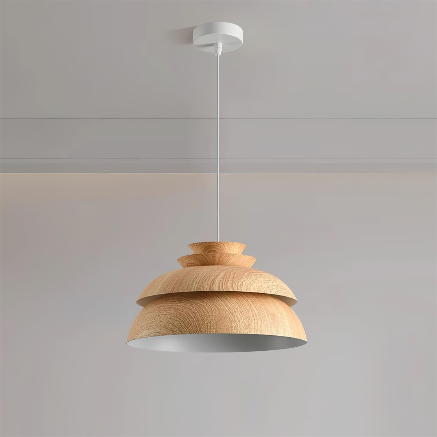 Pendant Lamp Aluminum Layered Dome Modern Minimalist - Lamp Copper