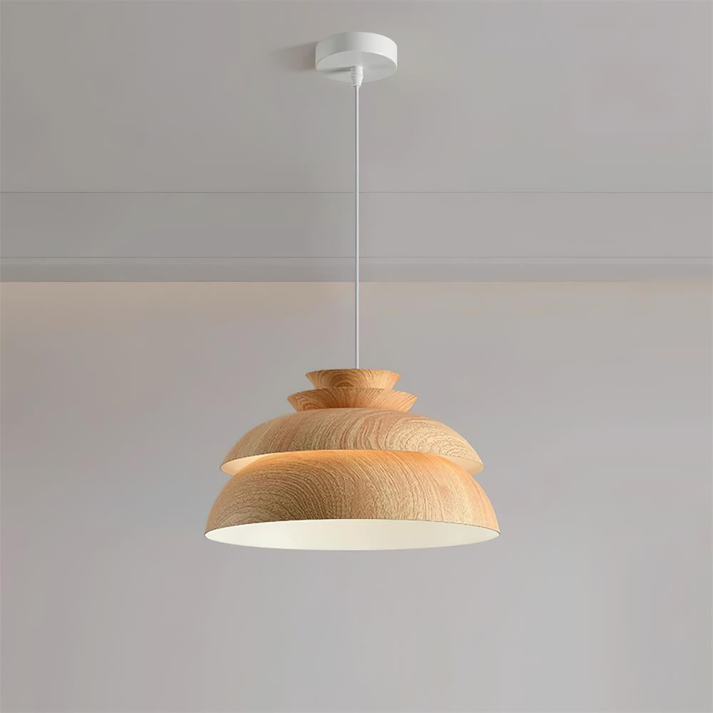 Pendant Lamp Aluminum Layered Dome Modern Minimalist - Lamp Copper