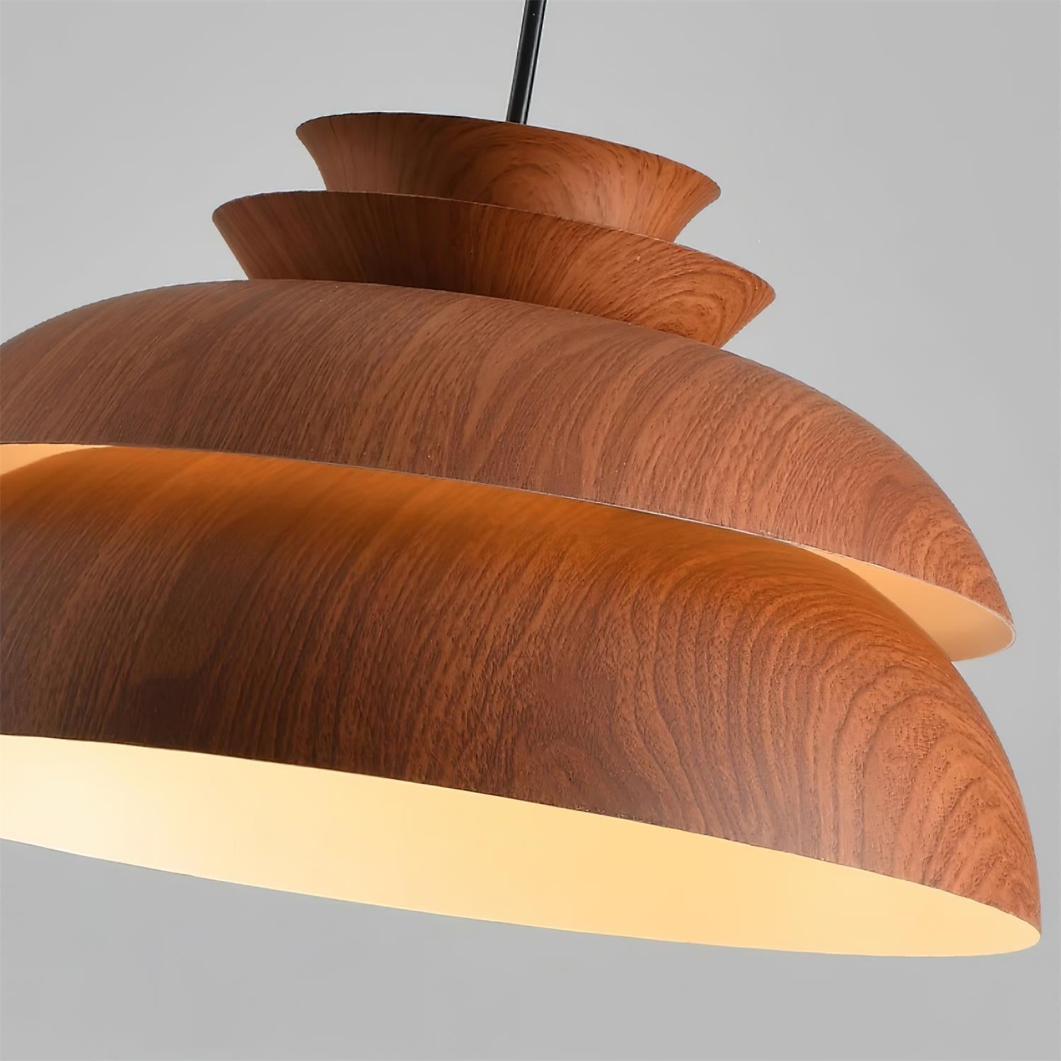 Pendant Lamp Aluminum Layered Dome Modern Minimalist - Lamp Copper