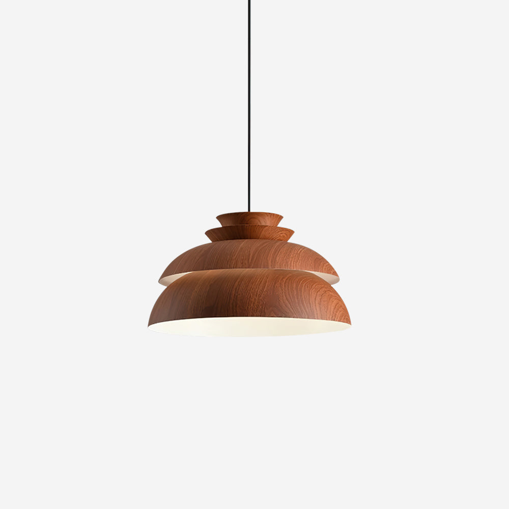 Pendant Lamp Aluminum Layered Dome Modern Minimalist - Lamp Copper