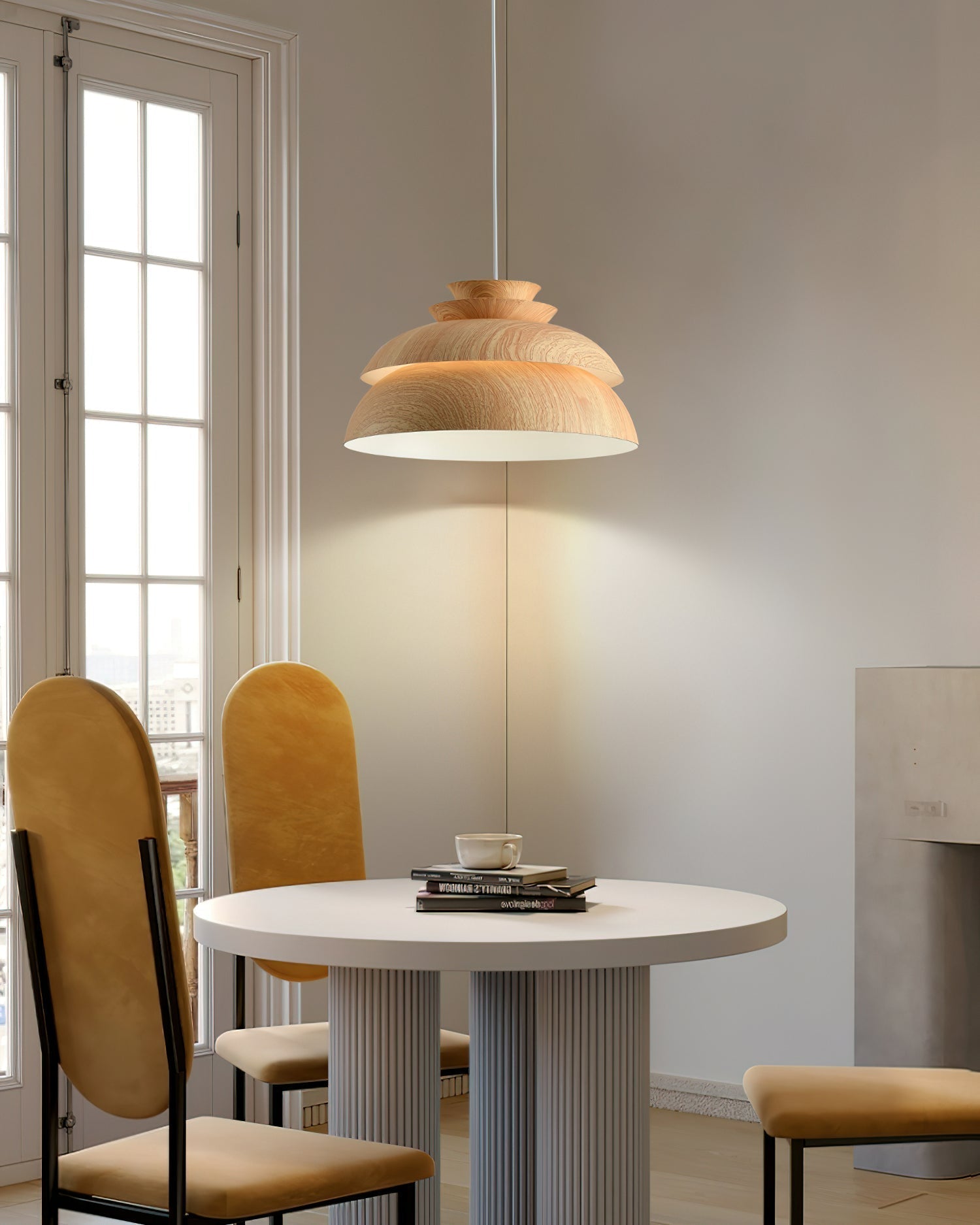Pendant Lamp Aluminum Layered Dome Modern Minimalist - Lamp Copper
