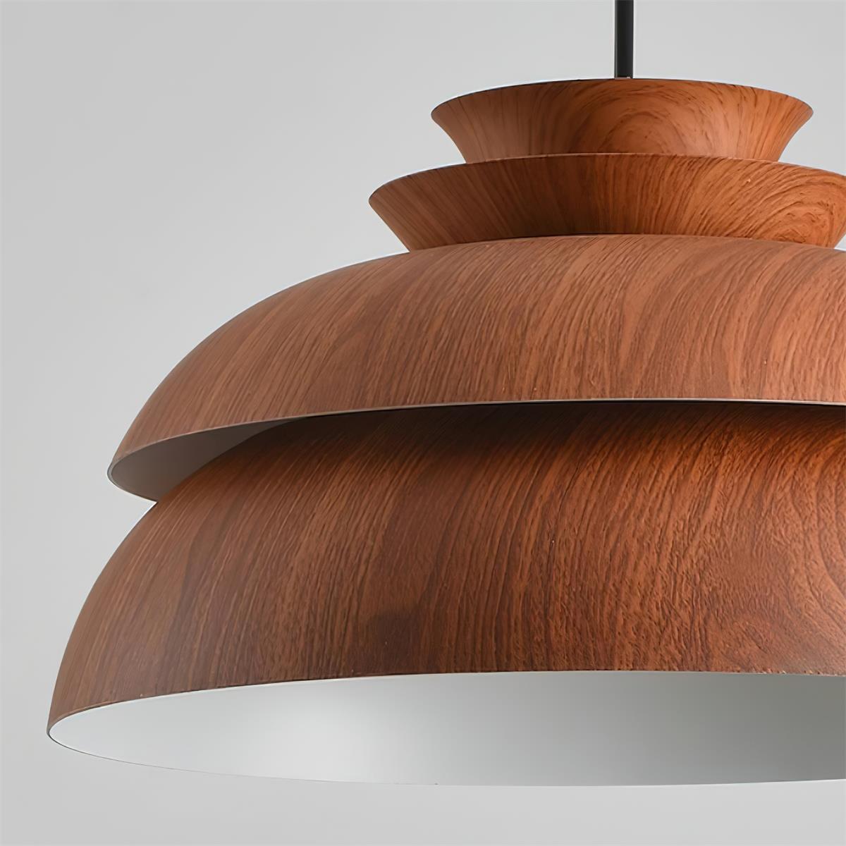 Pendant Lamp Aluminum Layered Dome Modern Minimalist - Lamp Copper