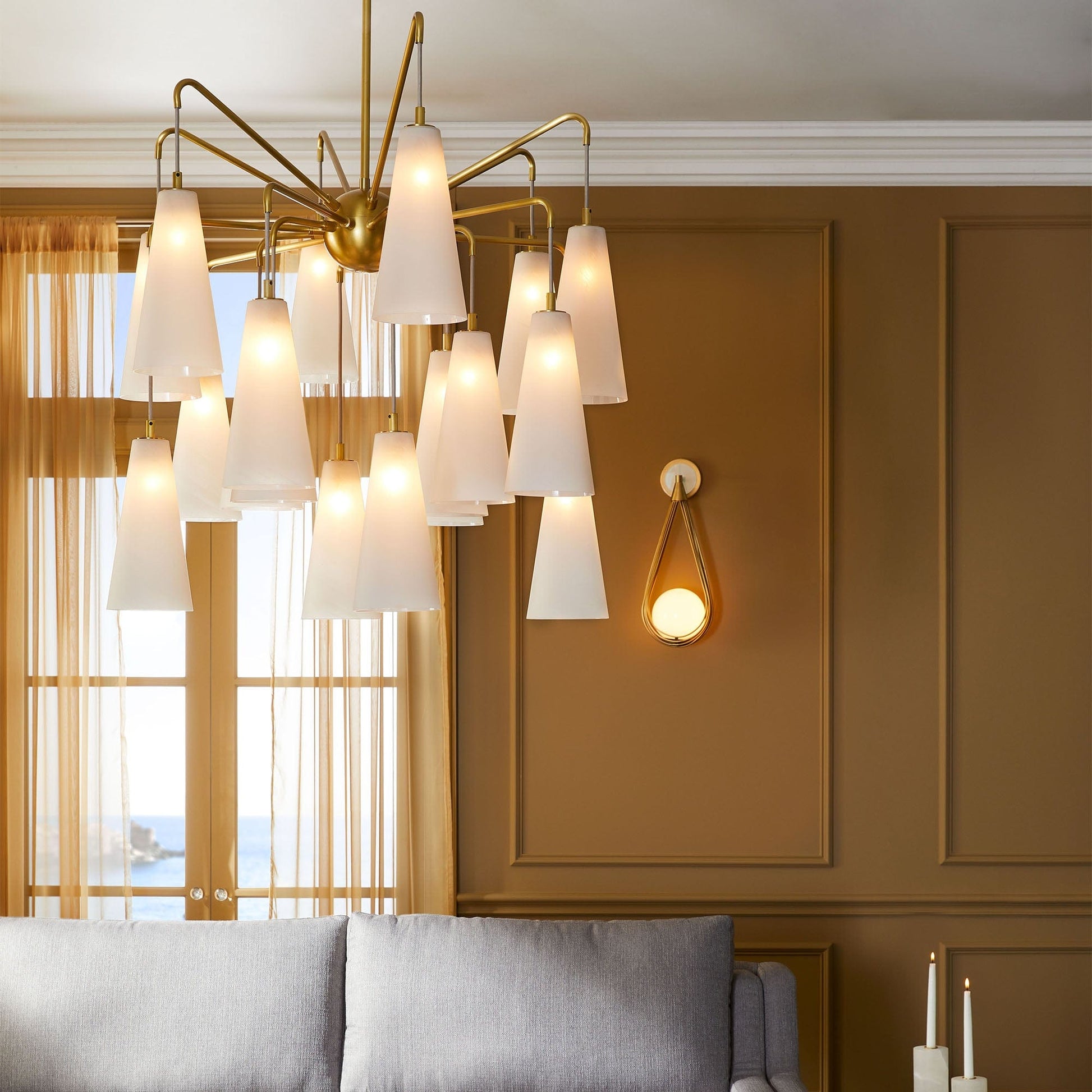 Avtheira Postmodern Luxury Glass Chandelier - Lamp Copper