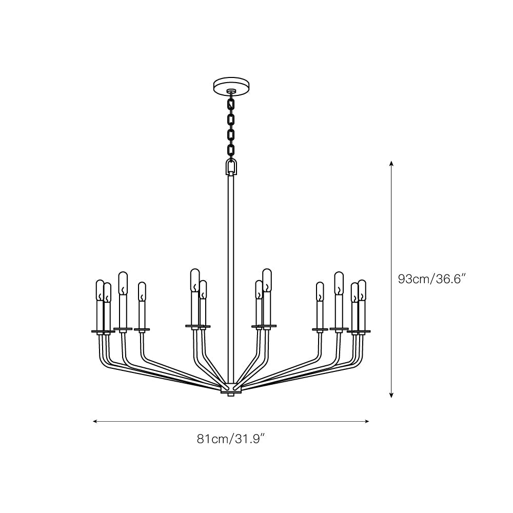 Cedorisra Vintage Industrial Metal Chandelier - Lamp Copper