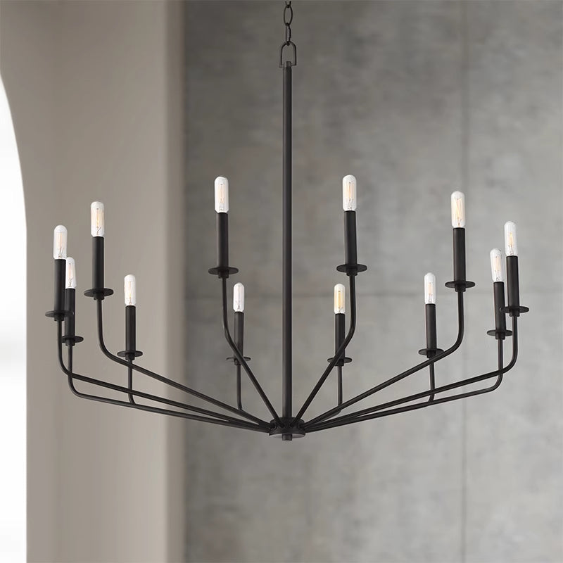 Cedorisra Vintage Industrial Metal Chandelier - Lamp Copper