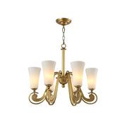 Ilsolen Postmodern Luxury Brass Glass Chandelier - Lamp Copper
