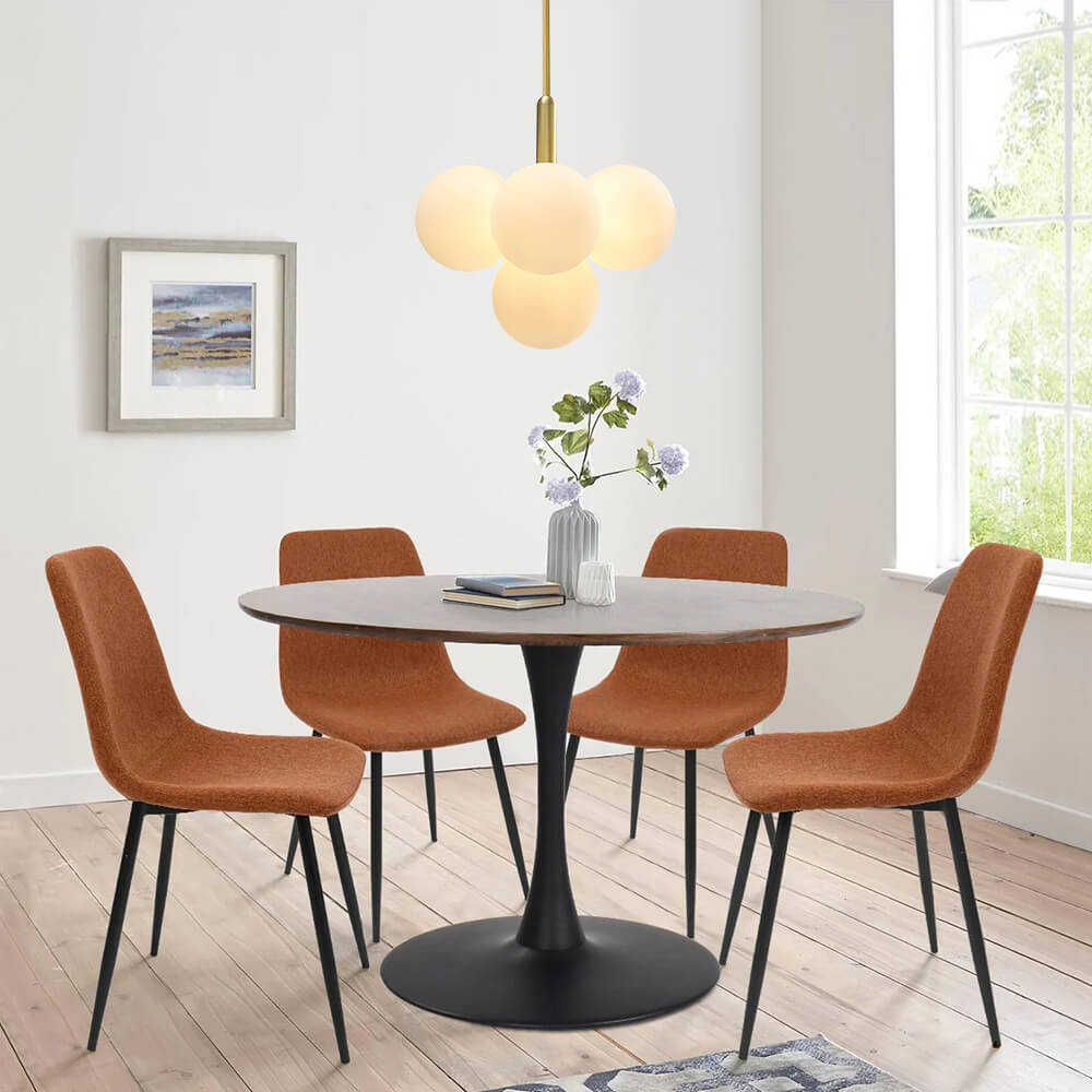 Eloria Modern Metal Glass Chandelier - Lamp Copper