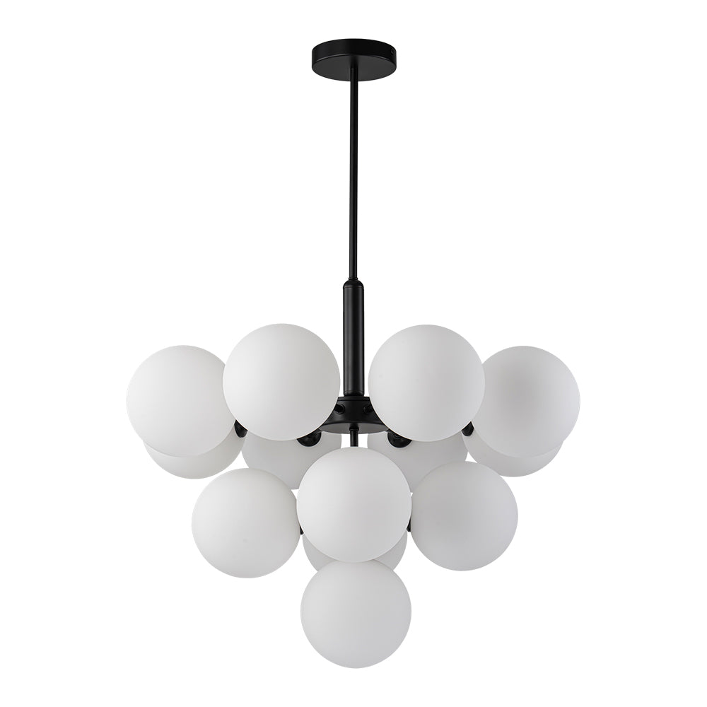 Eloria Modern Metal Glass Chandelier - Lamp Copper