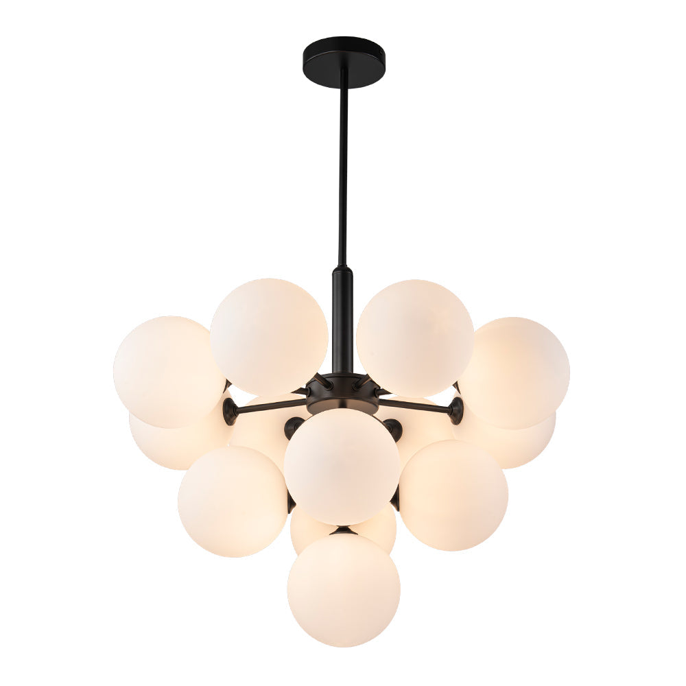 Eloria Modern Metal Glass Chandelier - Lamp Copper