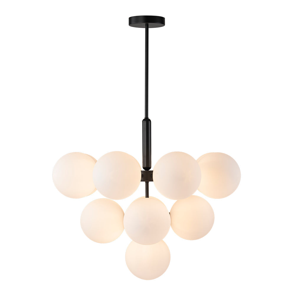 Eloria Modern Metal Glass Chandelier - Lamp Copper