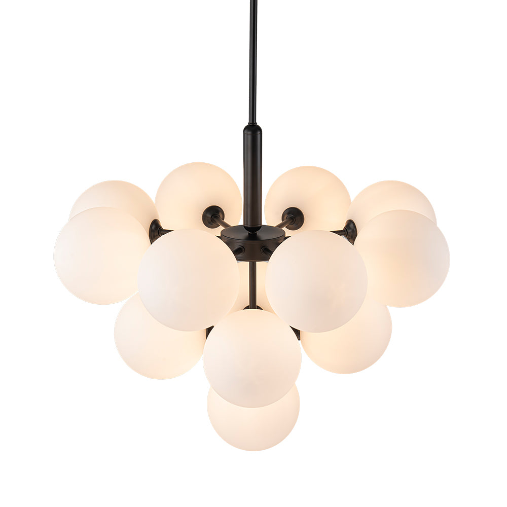 Eloria Modern Metal Glass Chandelier - Lamp Copper