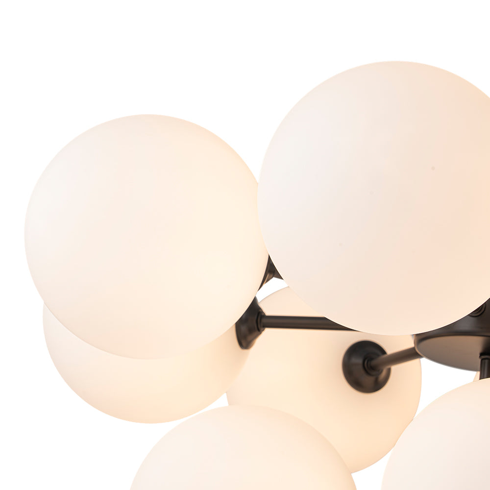 Eloria Modern Metal Glass Chandelier - Lamp Copper