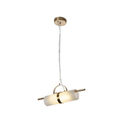 Atheor Modern Minimalist Cylindrical Metal Alabaster Pendant Light - Lamp Copper
