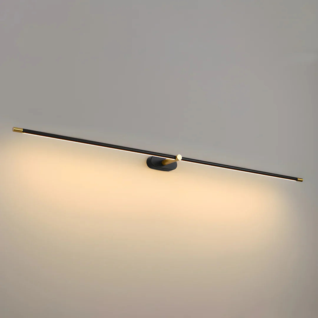 Ivox Minimalist Linear Wall Lamp Gold&Black - Lamp Copper