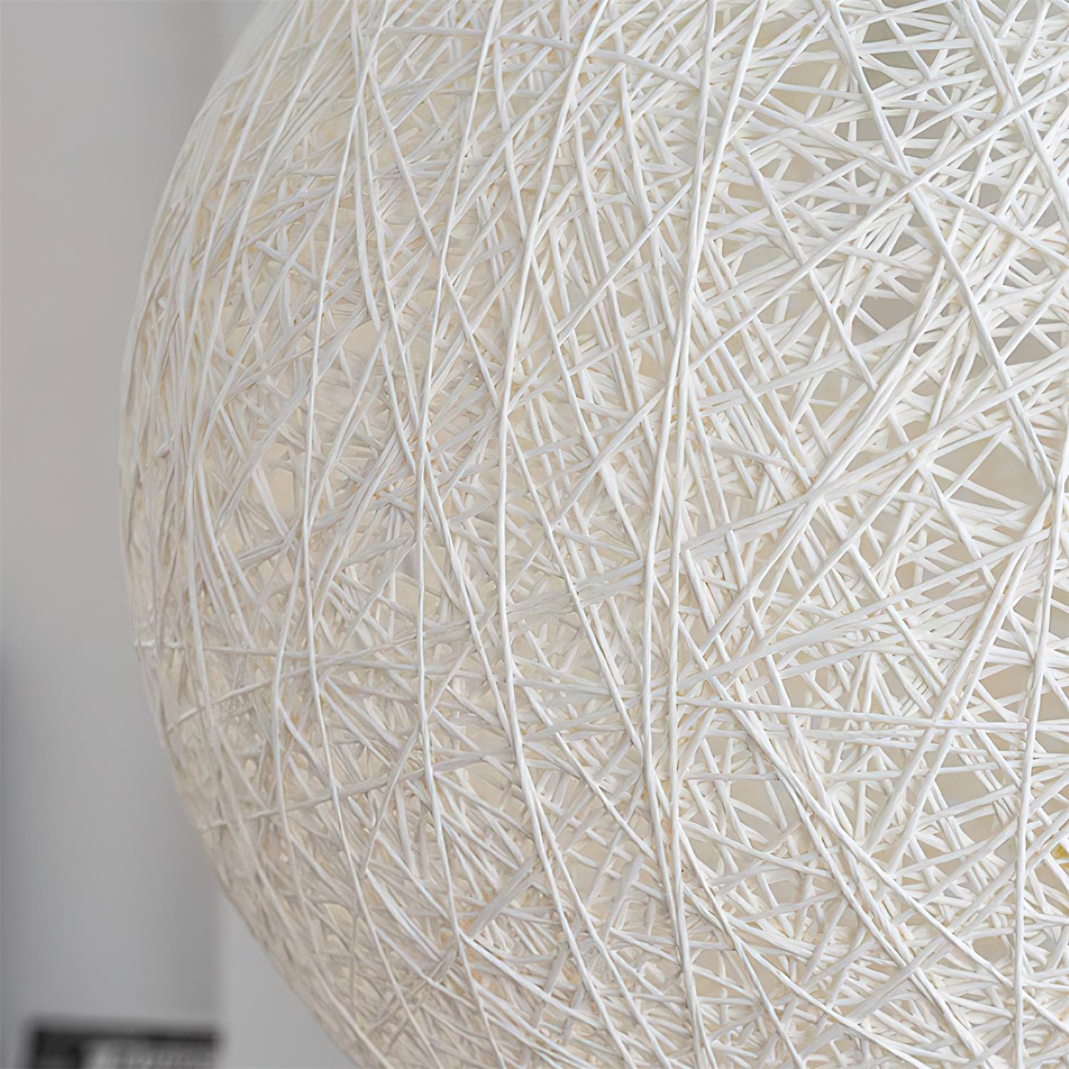 Pendant Light Hemp Rattan Sphere Bohemian - Lamp Copper