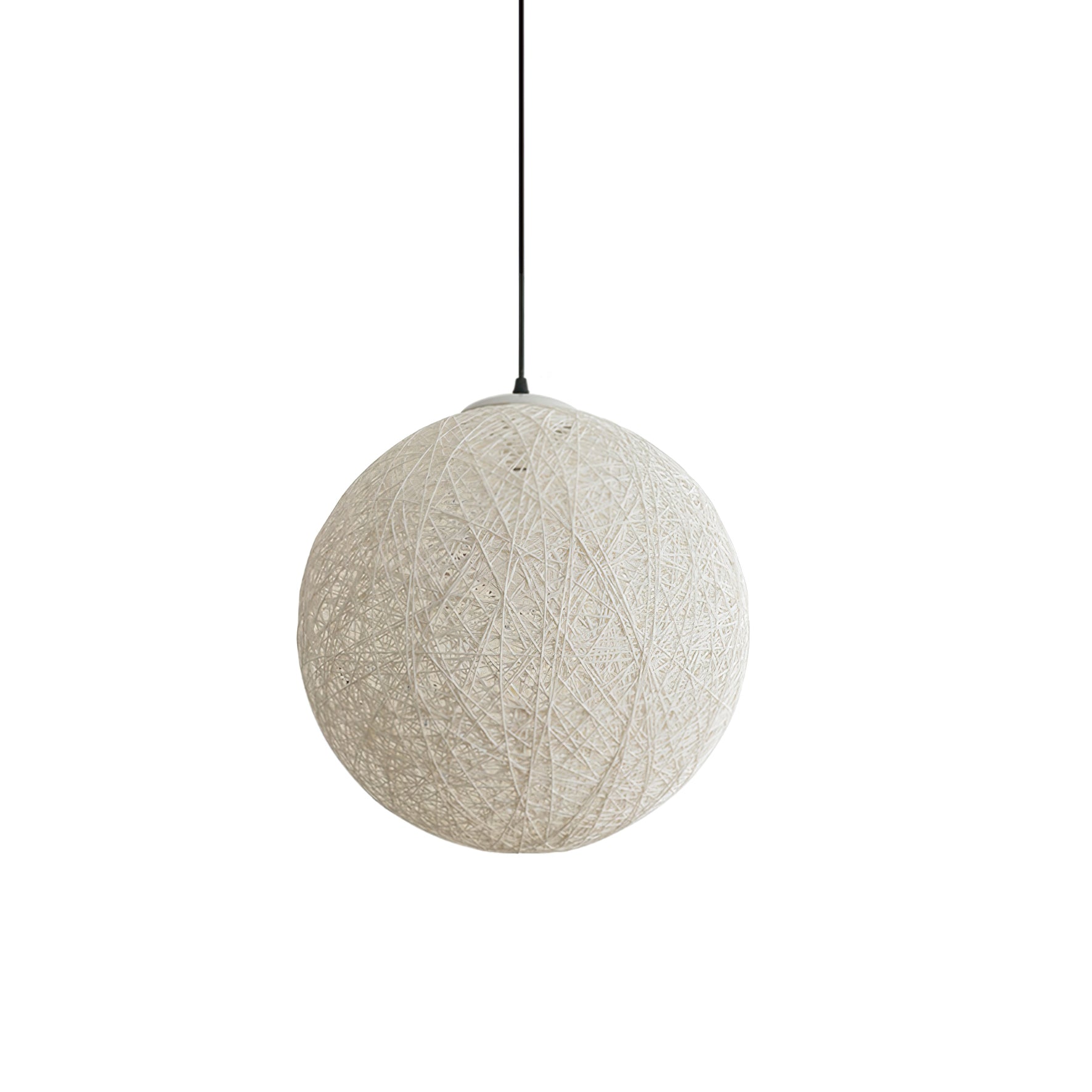 Pendant Light Hemp Rattan Sphere Bohemian - Lamp Copper