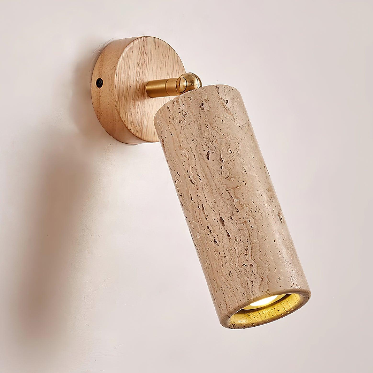 Travion Adjustable Travertine Wall Sconce - Lamp Copper