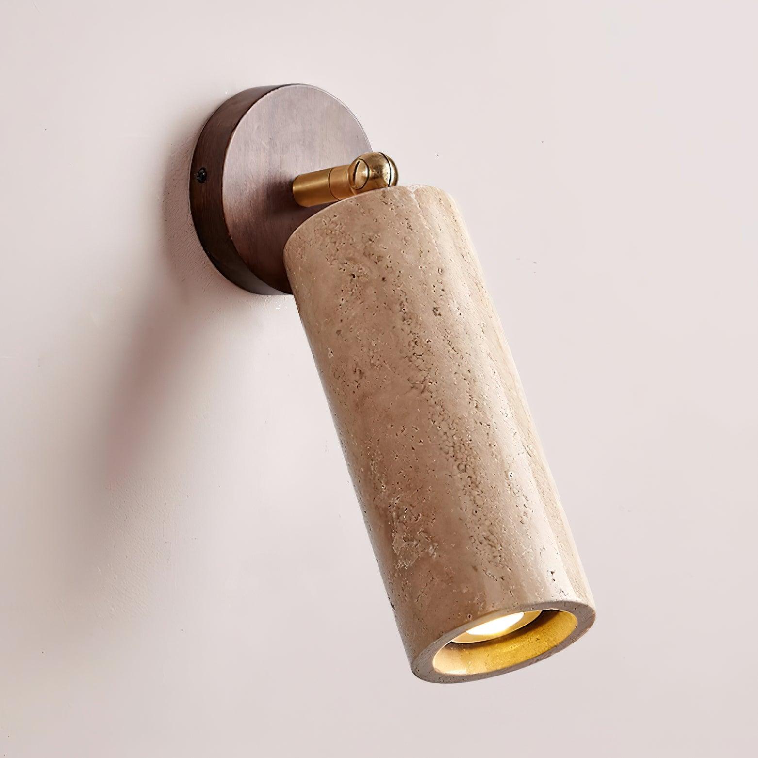 Travion Adjustable Travertine Wall Sconce - Lamp Copper