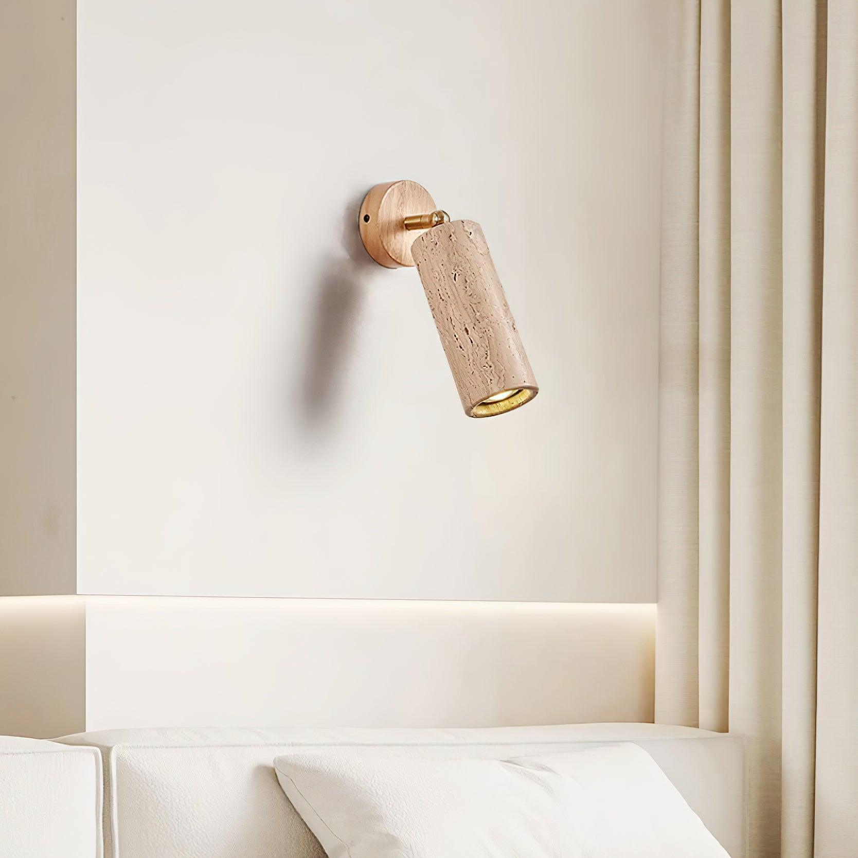 Travion Adjustable Travertine Wall Sconce - Lamp Copper