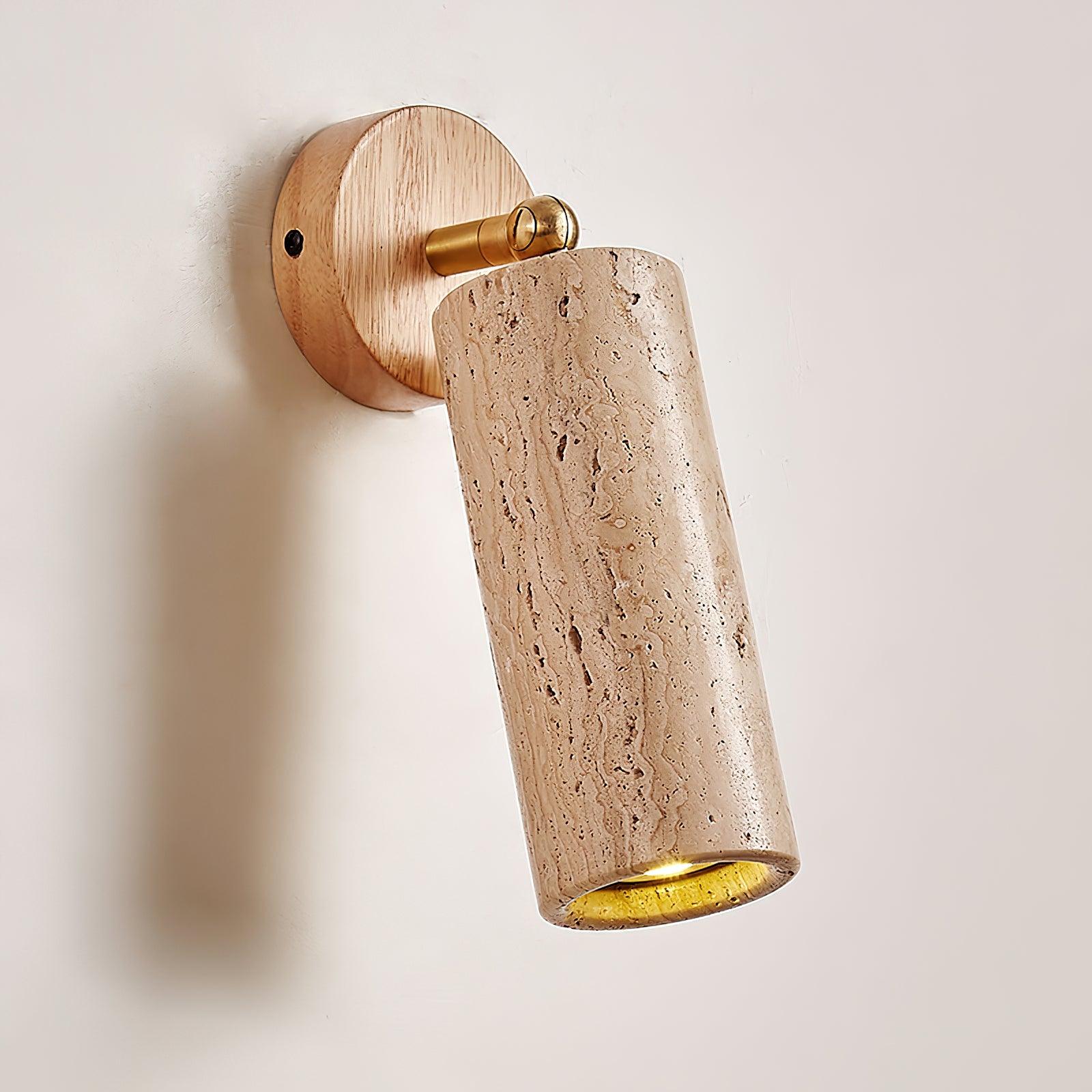 Travion Adjustable Travertine Wall Sconce - Lamp Copper