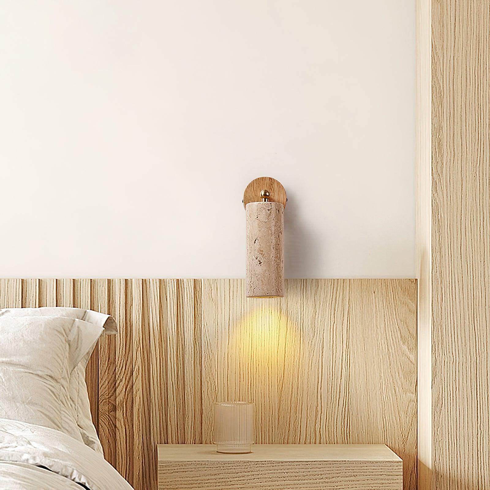 Travion Adjustable Travertine Wall Sconce - Lamp Copper