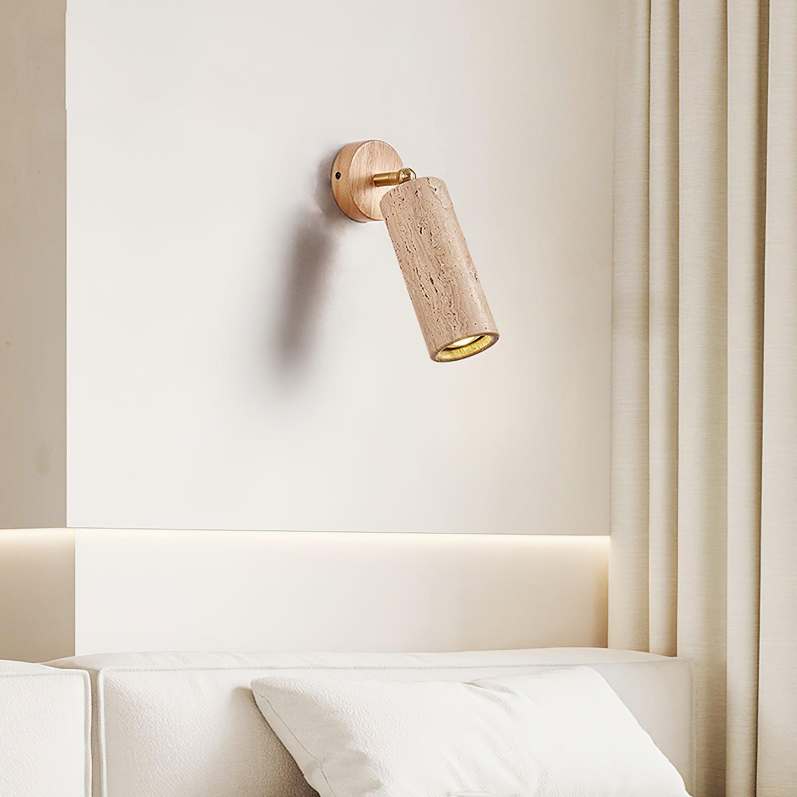 Travion Adjustable Travertine Wall Sconce - Lamp Copper