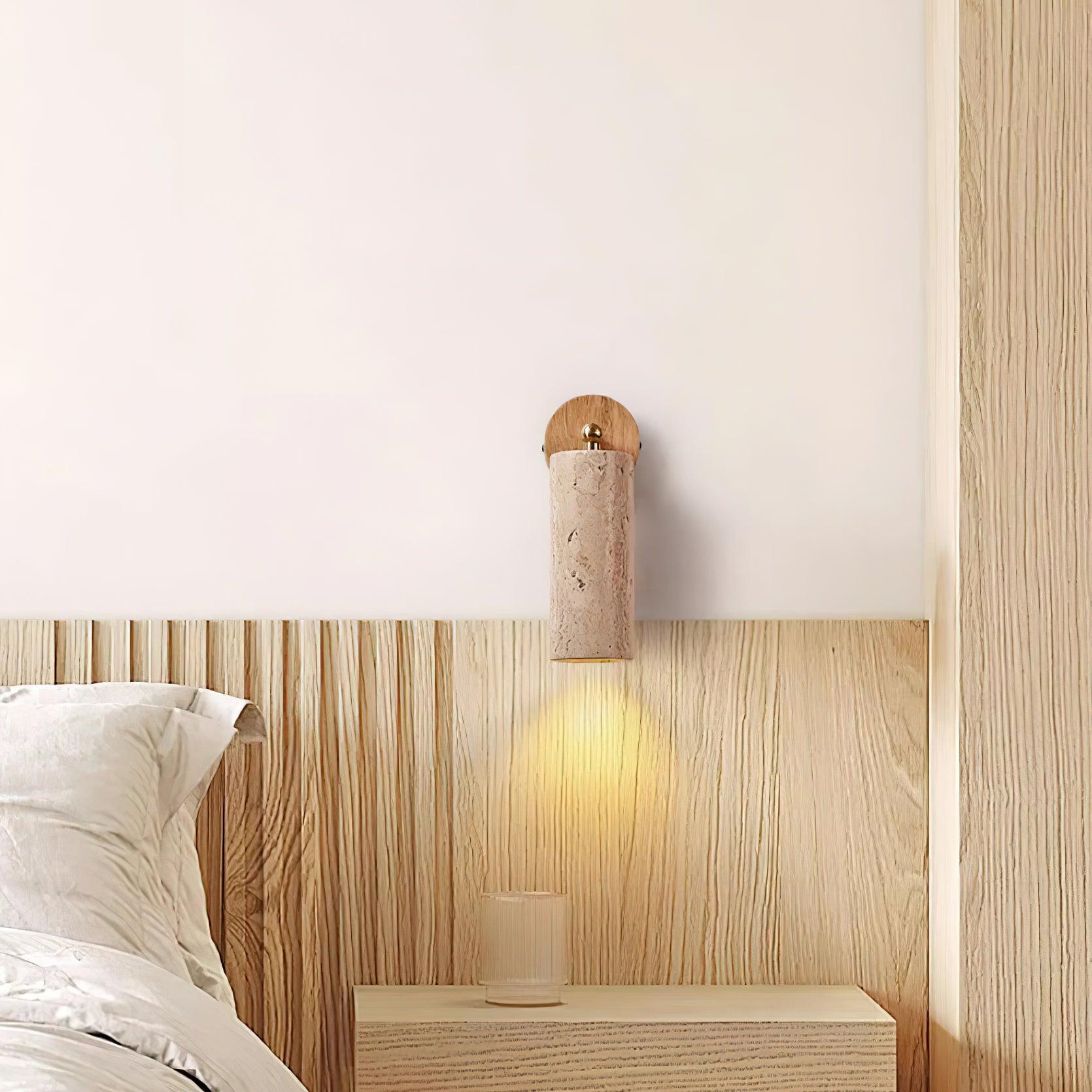 Travion Adjustable Travertine Wall Sconce - Lamp Copper