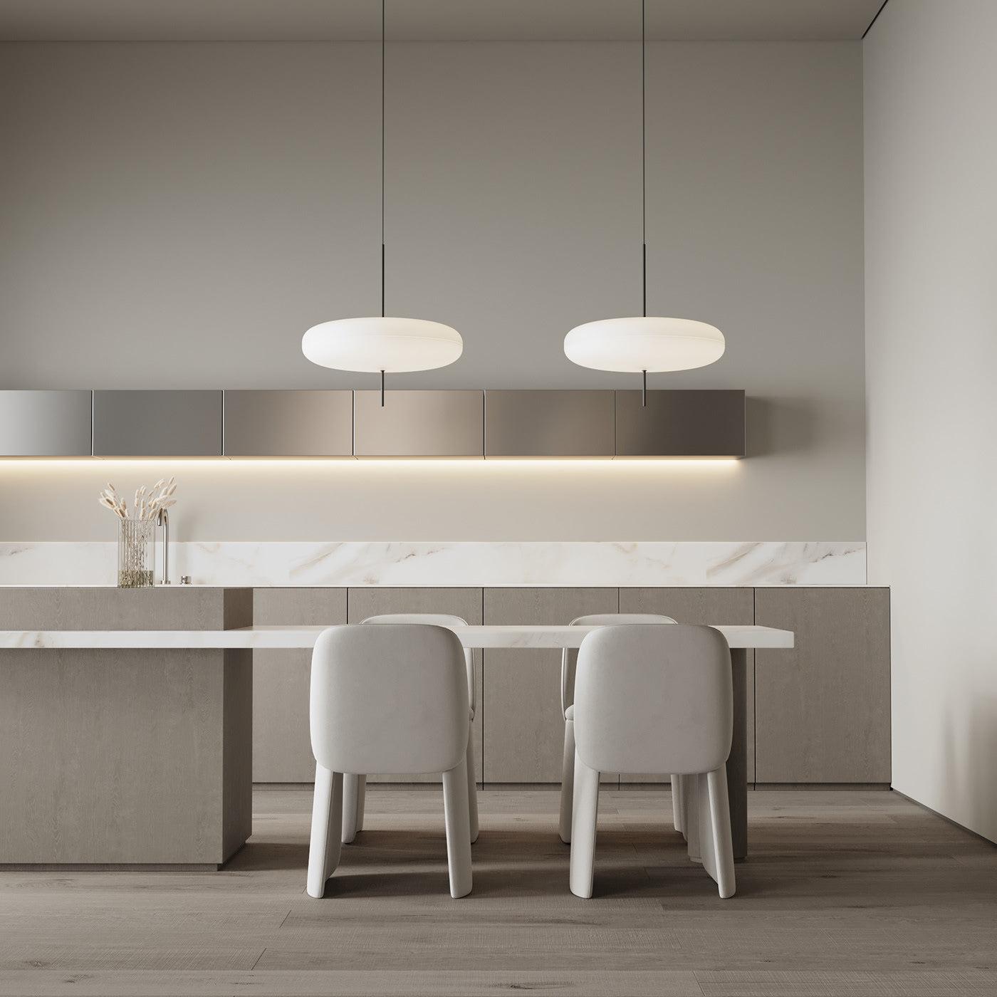 Quor Nordic Modern Oval Single Pendant Light - Lamp Copper
