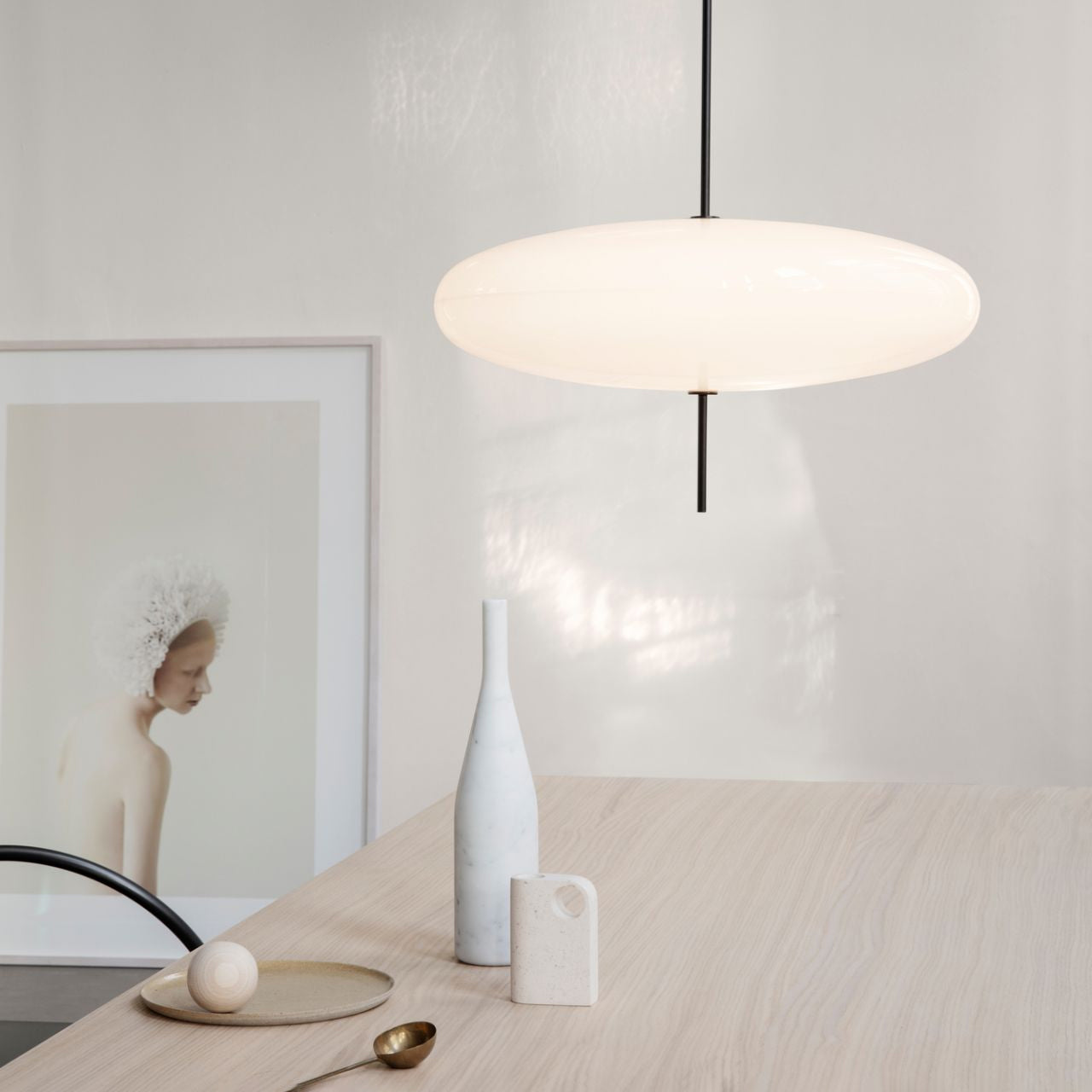 Quor Nordic Modern Oval Single Pendant Light - Lamp Copper