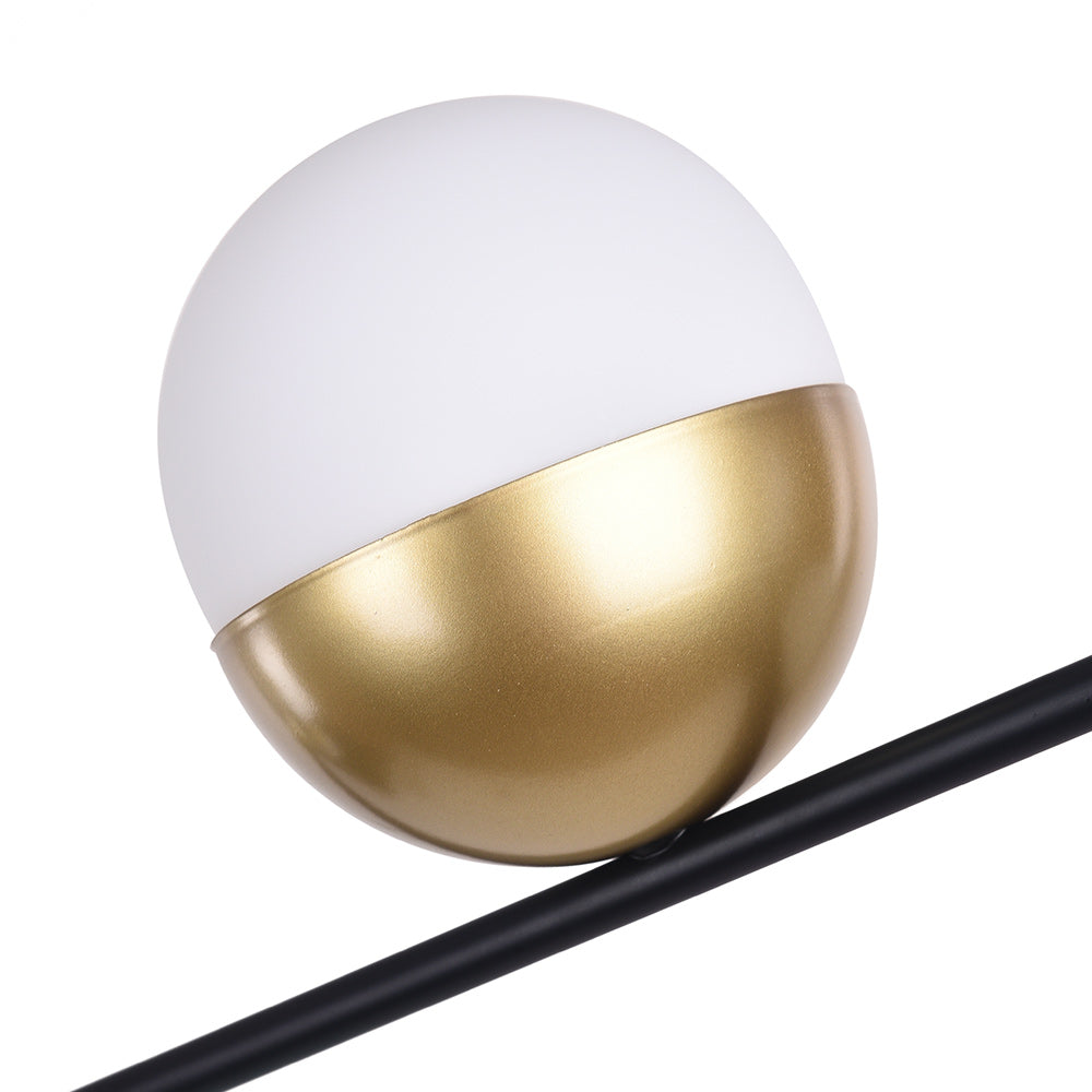 Modern Linear Metal Chandelier - Lamp Copper