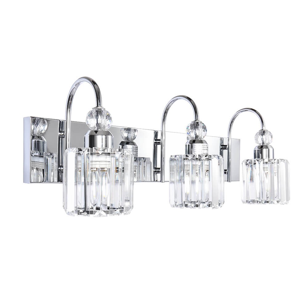 Ogon Modern Crystal Vanity Wall Sconce - Lamp Copper
