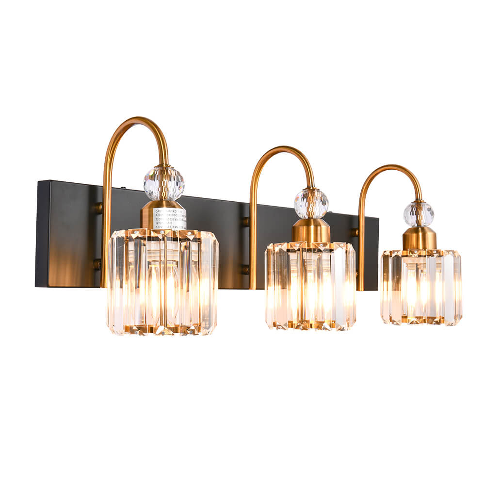 Ogon Modern Crystal Vanity Wall Sconce - Lamp Copper