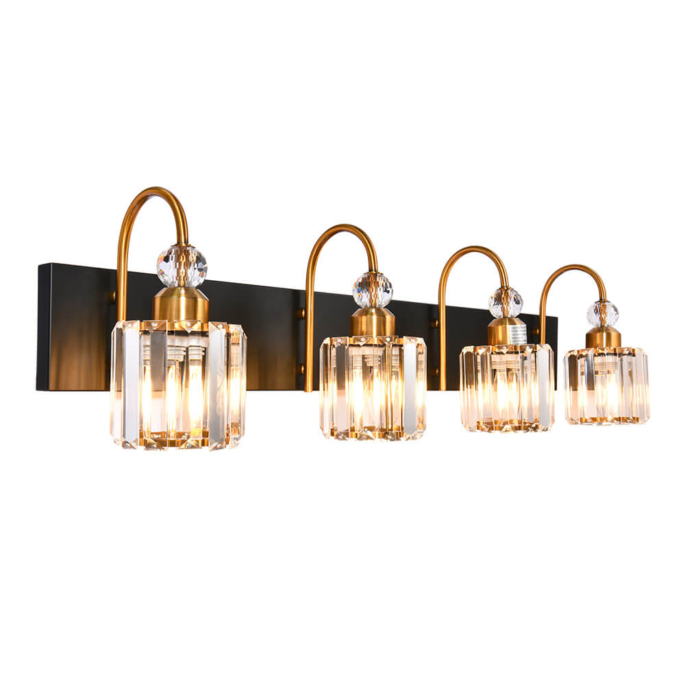 Ogon Modern Crystal Vanity Wall Sconce - Lamp Copper