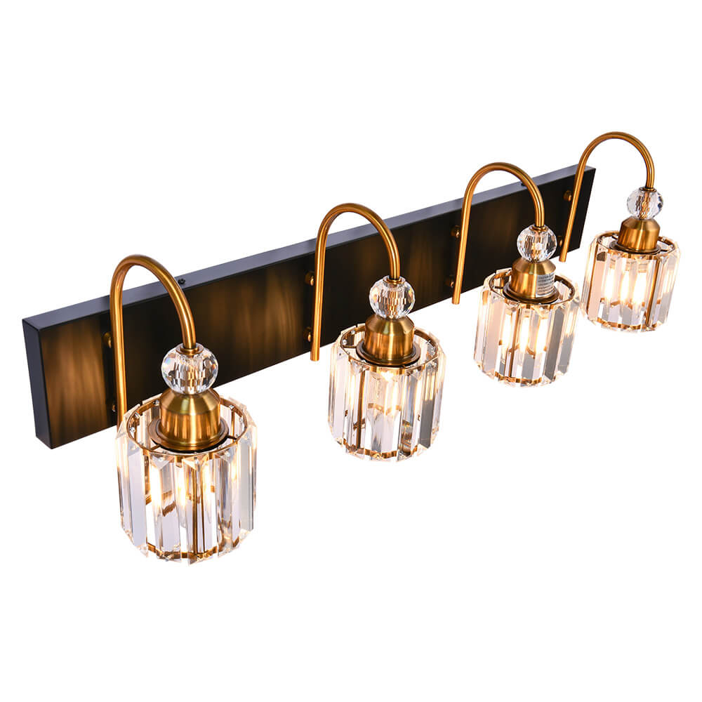 Ogon Modern Crystal Vanity Wall Sconce - Lamp Copper