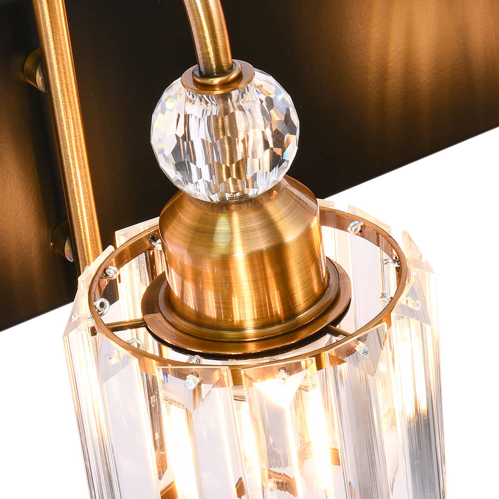 Ogon Modern Crystal Vanity Wall Sconce - Lamp Copper