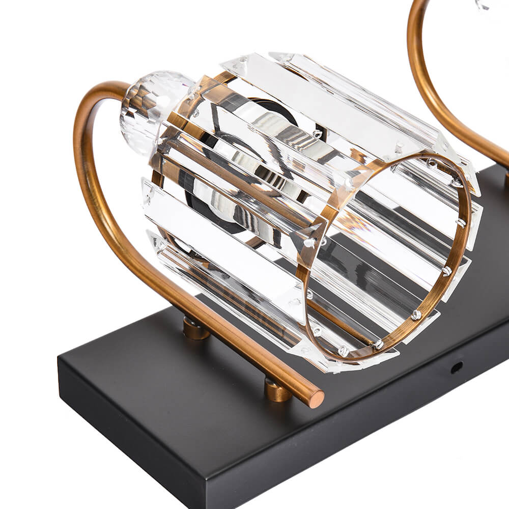 Ogon Modern Crystal Vanity Wall Sconce - Lamp Copper