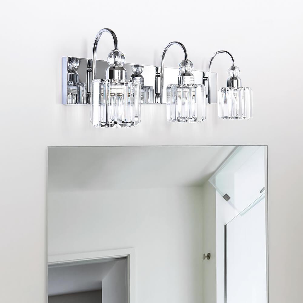 Ogon Modern Crystal Vanity Wall Sconce - Lamp Copper